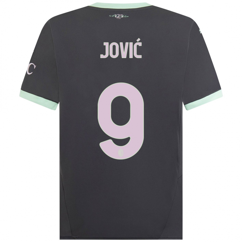 Niño Camiseta Luka Jovic #9 Gris Equipación Tercera 2024/25 La Camisa México