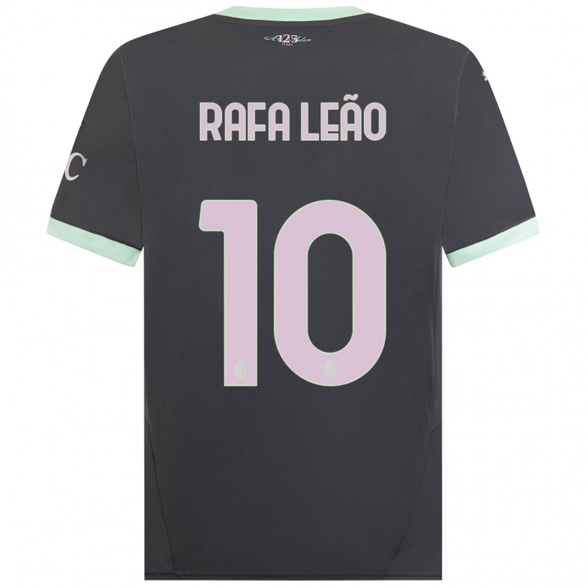 Niño Camiseta Rafael Leao #10 Gris Equipación Tercera 2024/25 La Camisa México