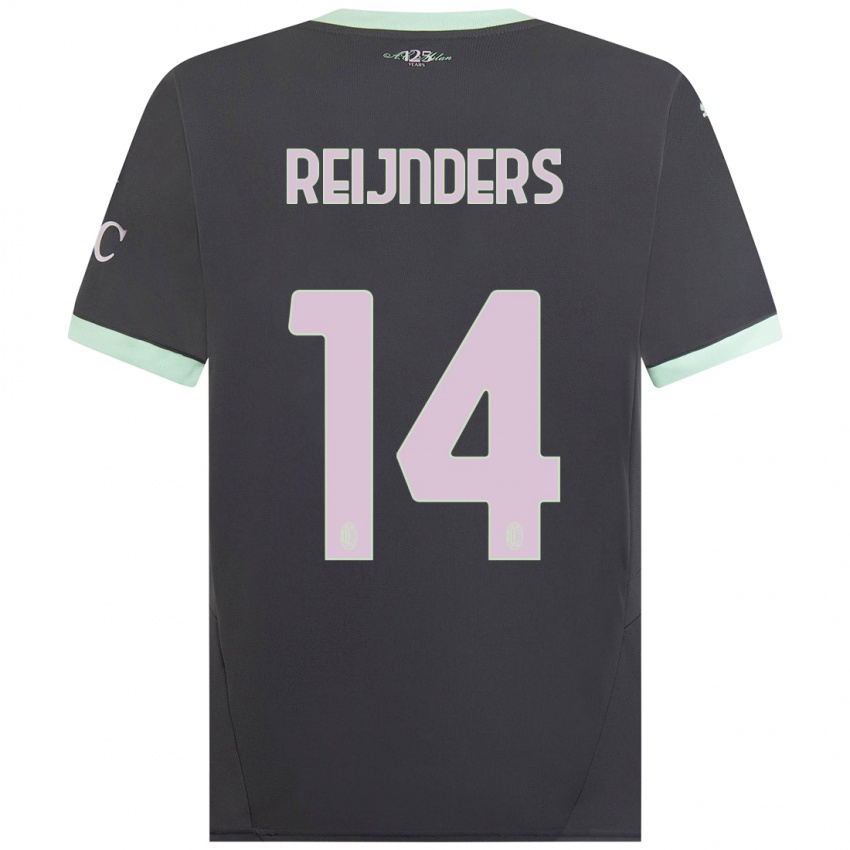 Niño Camiseta Tijjani Reijnders #14 Gris Equipación Tercera 2024/25 La Camisa México