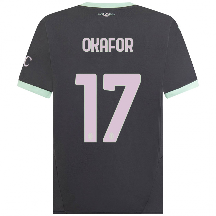 Niño Camiseta Noah Okafor #17 Gris Equipación Tercera 2024/25 La Camisa México