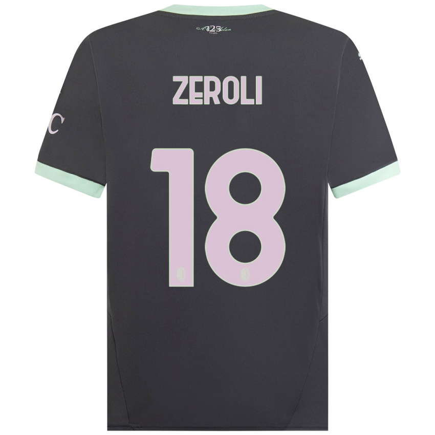 Niño Camiseta Kevin Zeroli #18 Gris Equipación Tercera 2024/25 La Camisa México