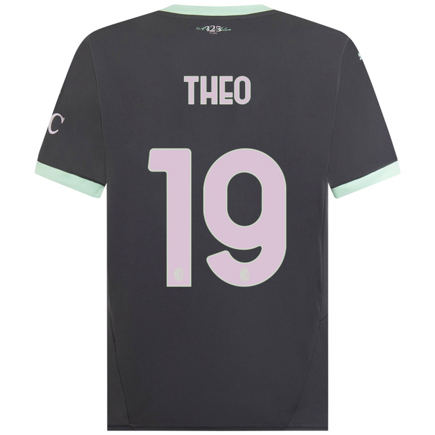 Niño Camiseta Theo Hernandez #19 Gris Equipación Tercera 2024/25 La Camisa México