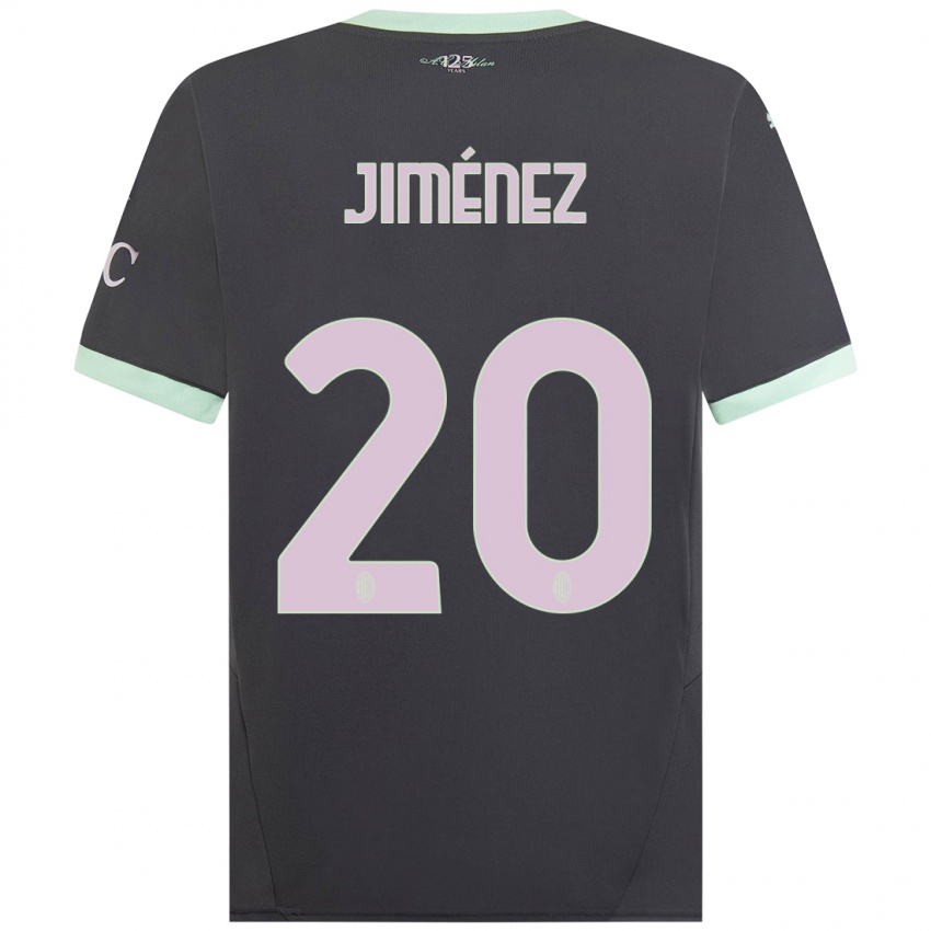 Niño Camiseta Álex Jiménez #20 Gris Equipación Tercera 2024/25 La Camisa México