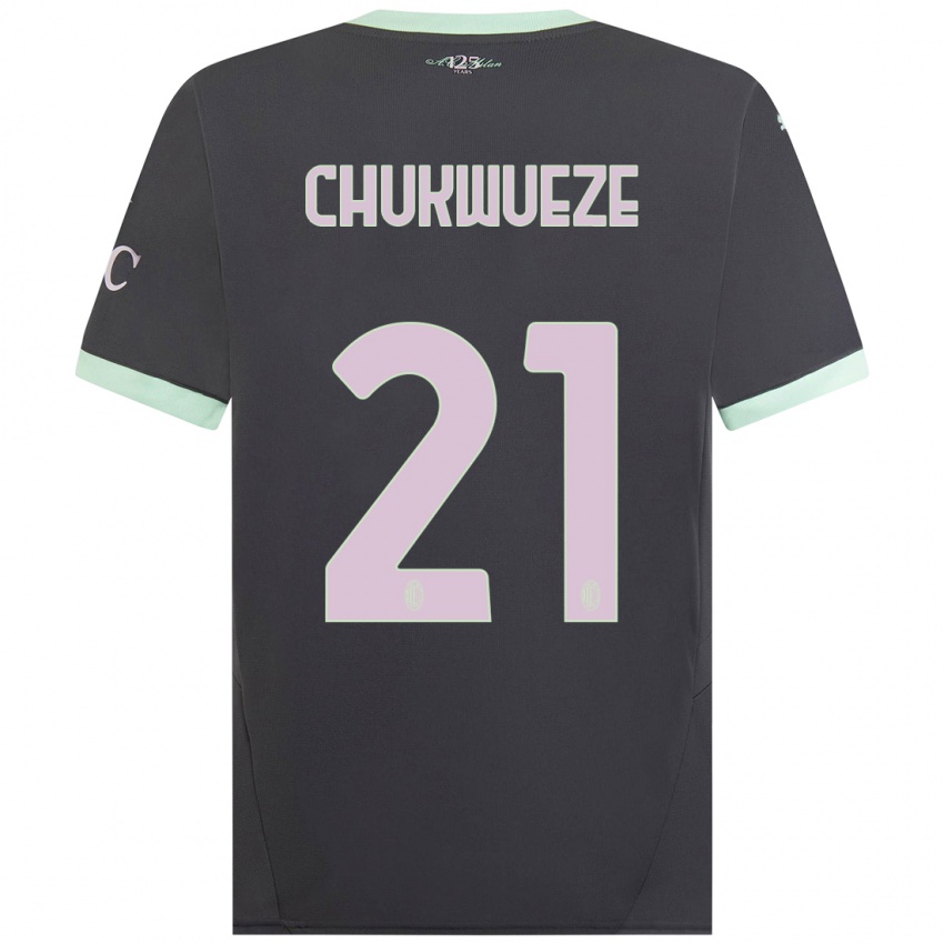 Niño Camiseta Samuel Chukwueze #21 Gris Equipación Tercera 2024/25 La Camisa México