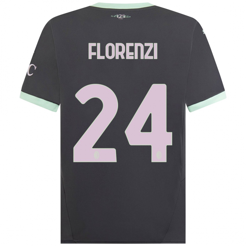 Niño Camiseta Alessandro Florenzi #24 Gris Equipación Tercera 2024/25 La Camisa México