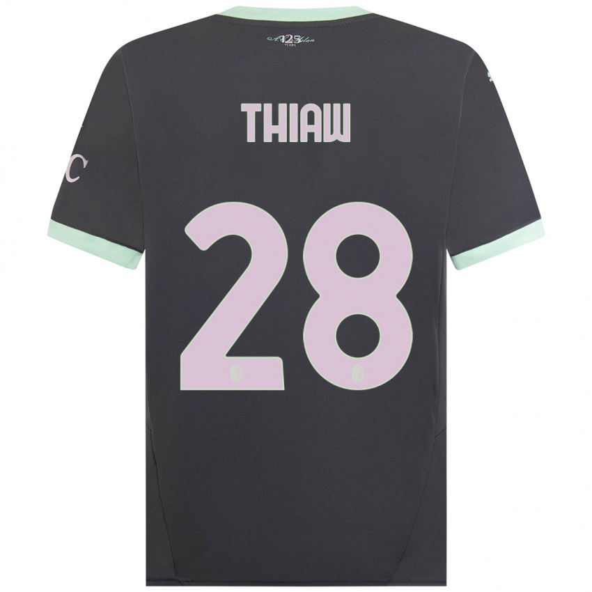 Niño Camiseta Malick Thiaw #28 Gris Equipación Tercera 2024/25 La Camisa México