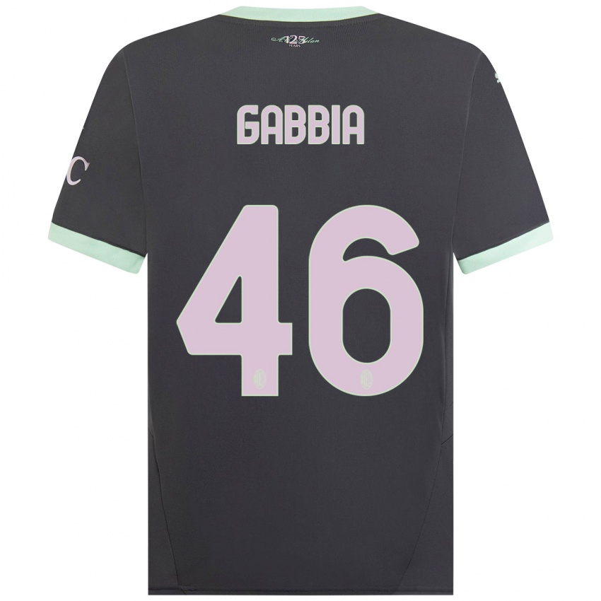 Niño Camiseta Matteo Gabbia #46 Gris Equipación Tercera 2024/25 La Camisa México