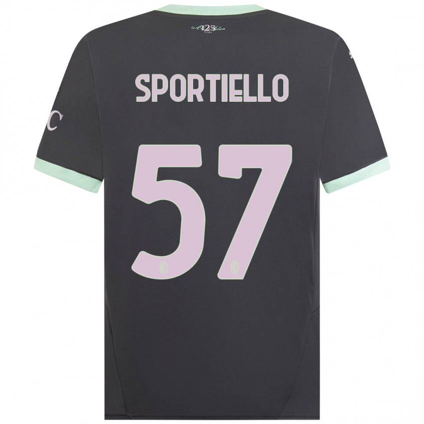 Niño Camiseta Marco Sportiello #57 Gris Equipación Tercera 2024/25 La Camisa México