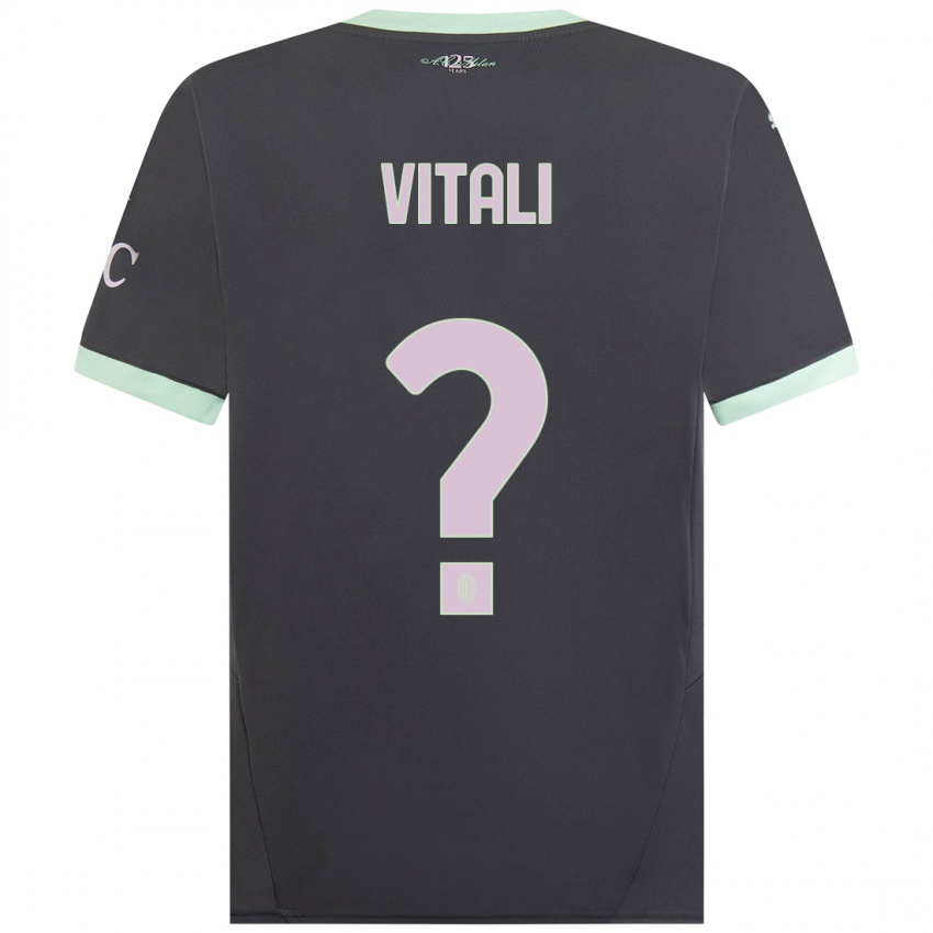 Niño Camiseta Michael Vitali #0 Gris Equipación Tercera 2024/25 La Camisa México