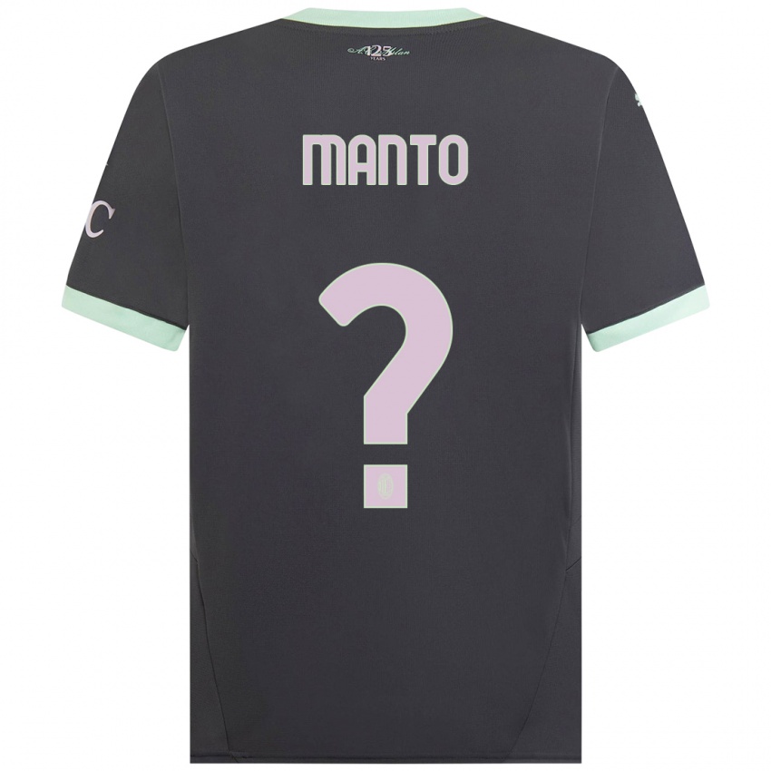 Niño Camiseta Gaetano Manto #0 Gris Equipación Tercera 2024/25 La Camisa México