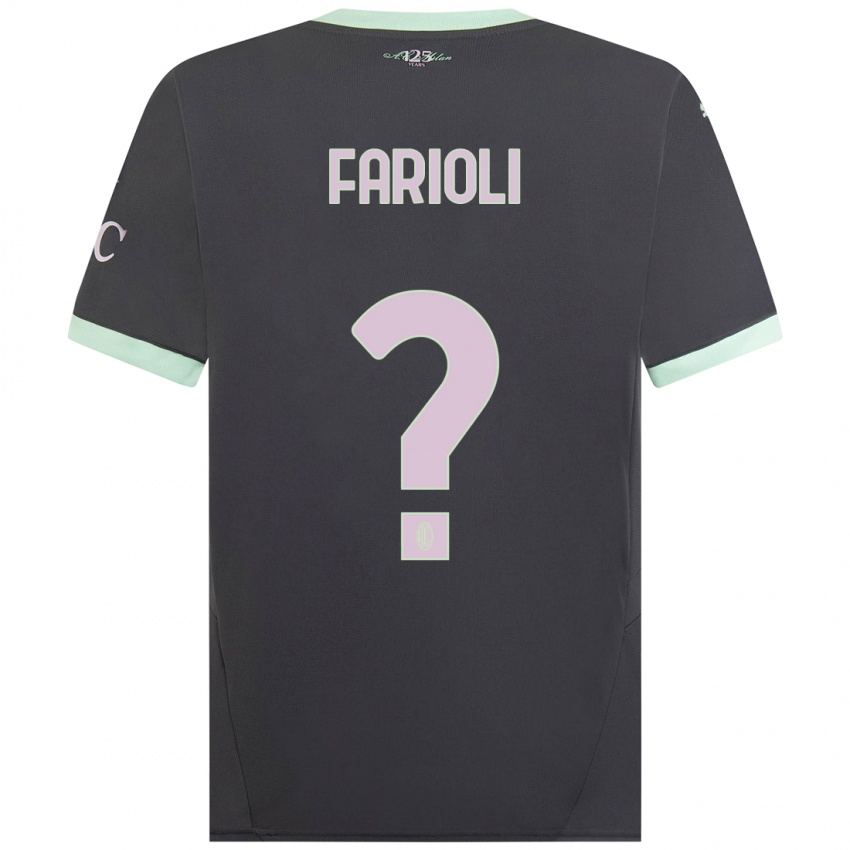 Niño Camiseta Simone Farioli #0 Gris Equipación Tercera 2024/25 La Camisa México