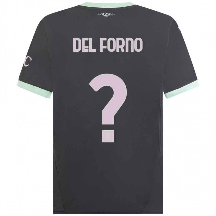 Niño Camiseta Luca Del Forno #0 Gris Equipación Tercera 2024/25 La Camisa México