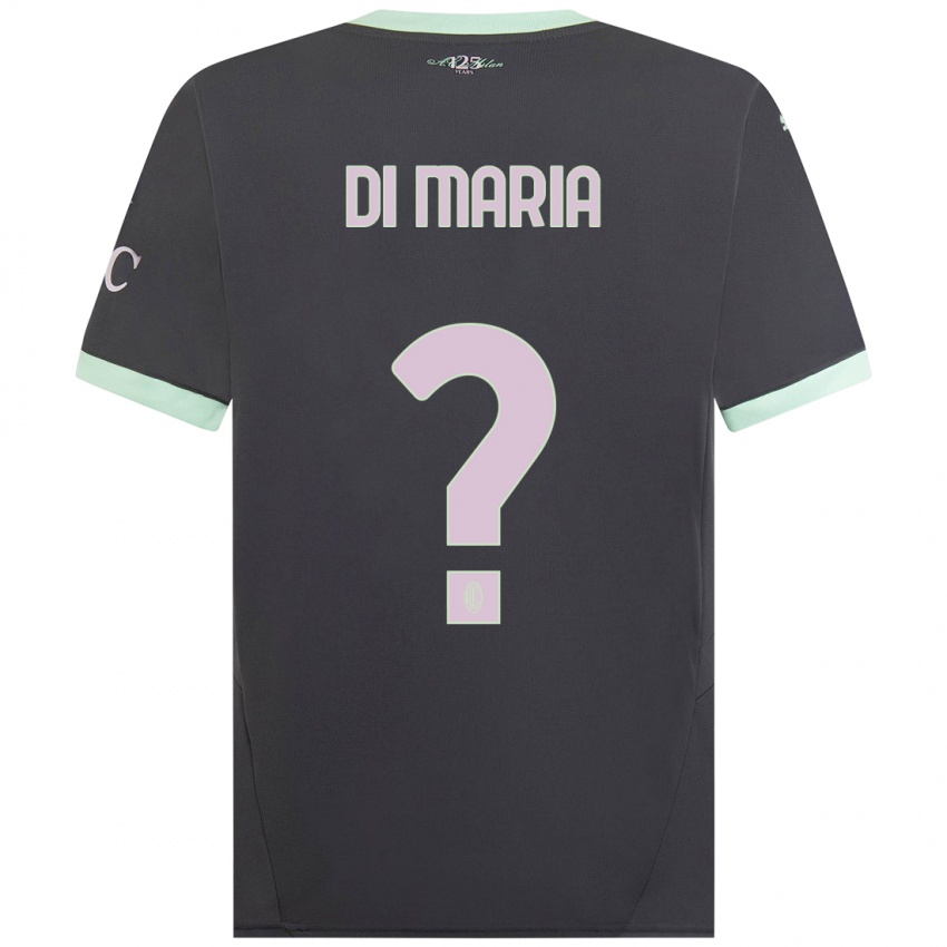 Niño Camiseta Alessandro Di Maria #0 Gris Equipación Tercera 2024/25 La Camisa México