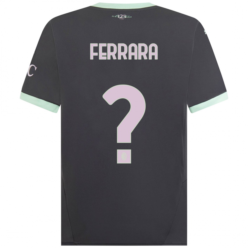 Niño Camiseta Francesco Ferrara #0 Gris Equipación Tercera 2024/25 La Camisa México