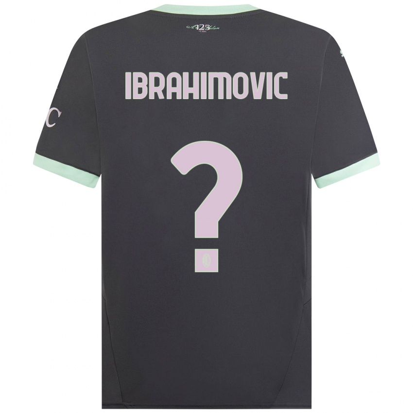 Niño Camiseta Vincent Ibrahimovic #0 Gris Equipación Tercera 2024/25 La Camisa México