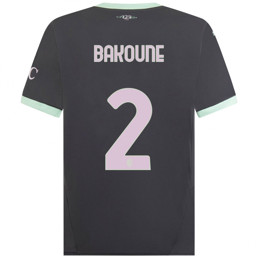 Niño Camiseta Adam Bakoune #2 Gris Equipación Tercera 2024/25 La Camisa México