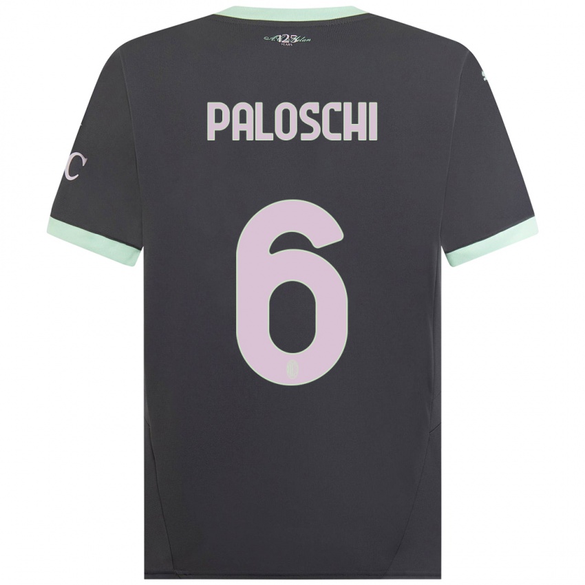 Niño Camiseta Dorian Paloschi #6 Gris Equipación Tercera 2024/25 La Camisa México