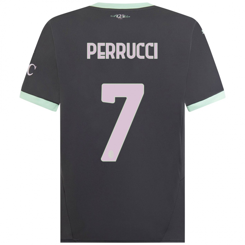 Niño Camiseta Vincenzo Perrucci #7 Gris Equipación Tercera 2024/25 La Camisa México