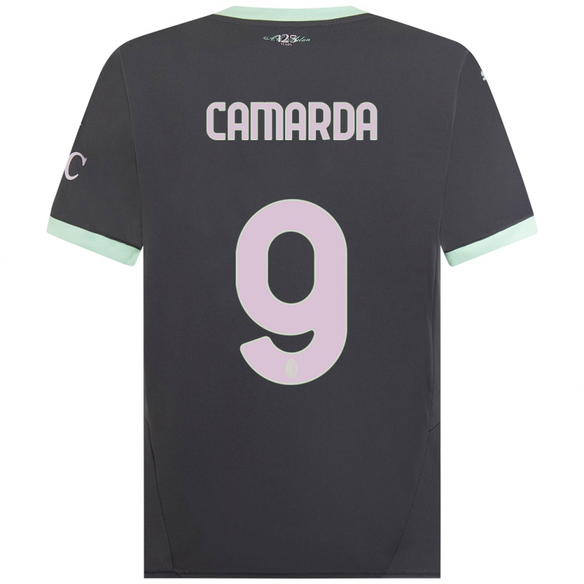 Niño Camiseta Francesco Camarda #9 Gris Equipación Tercera 2024/25 La Camisa México