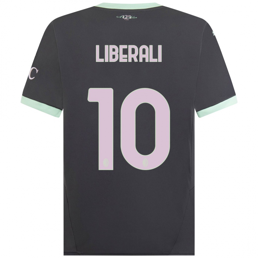 Niño Camiseta Mattia Liberali #10 Gris Equipación Tercera 2024/25 La Camisa México