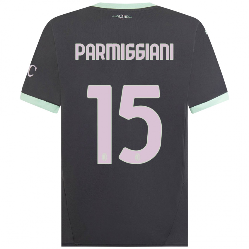 Niño Camiseta Pietro Parmiggiani #15 Gris Equipación Tercera 2024/25 La Camisa México