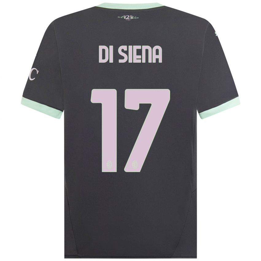 Niño Camiseta Andrea Di Siena #17 Gris Equipación Tercera 2024/25 La Camisa México