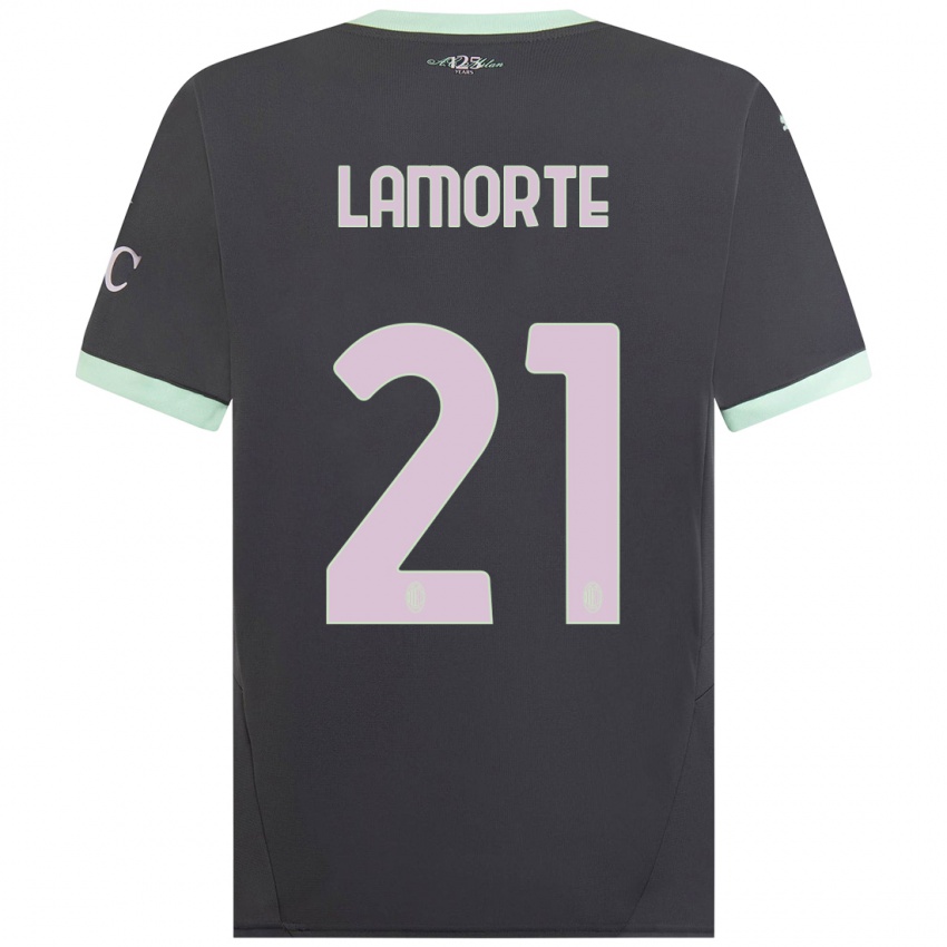 Niño Camiseta Alessandro Lamorte #21 Gris Equipación Tercera 2024/25 La Camisa México