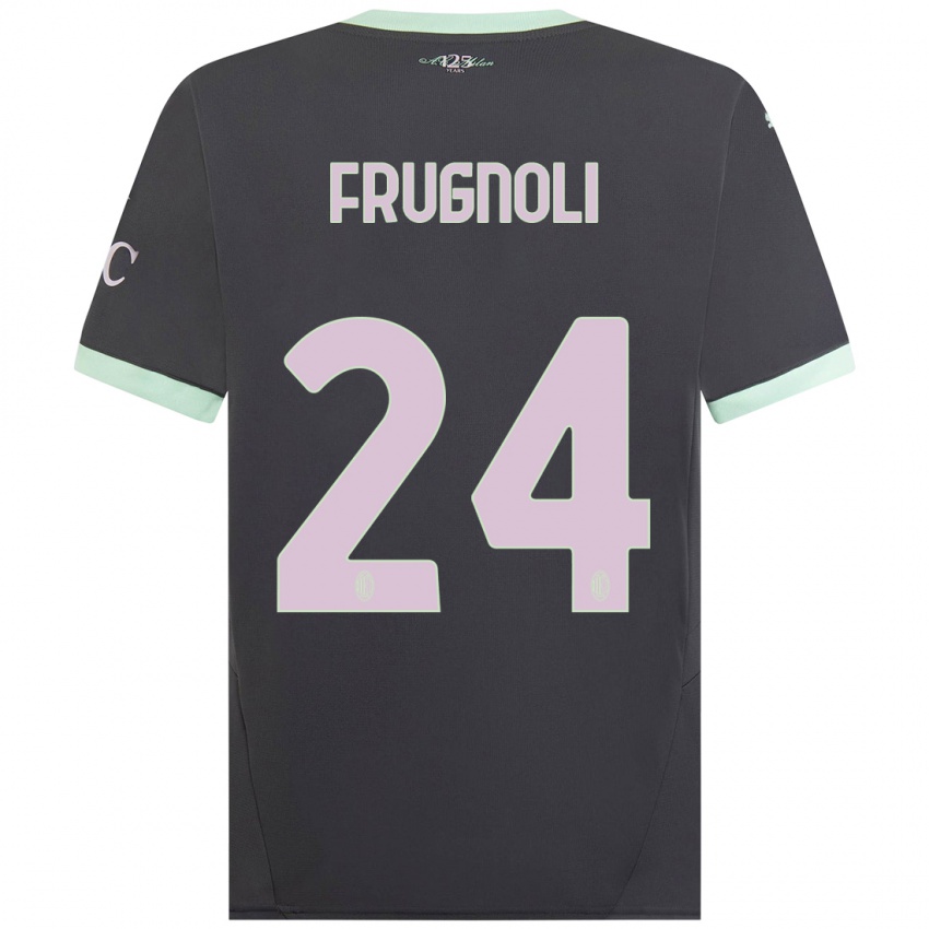 Niño Camiseta Leonardo Frugnoli #24 Gris Equipación Tercera 2024/25 La Camisa México