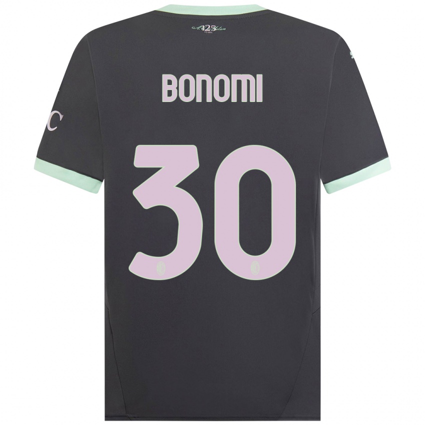 Niño Camiseta Alessandro Bonomi #30 Gris Equipación Tercera 2024/25 La Camisa México