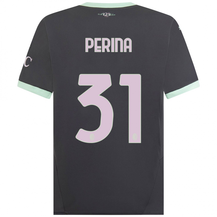 Niño Camiseta Gioele Perina #31 Gris Equipación Tercera 2024/25 La Camisa México