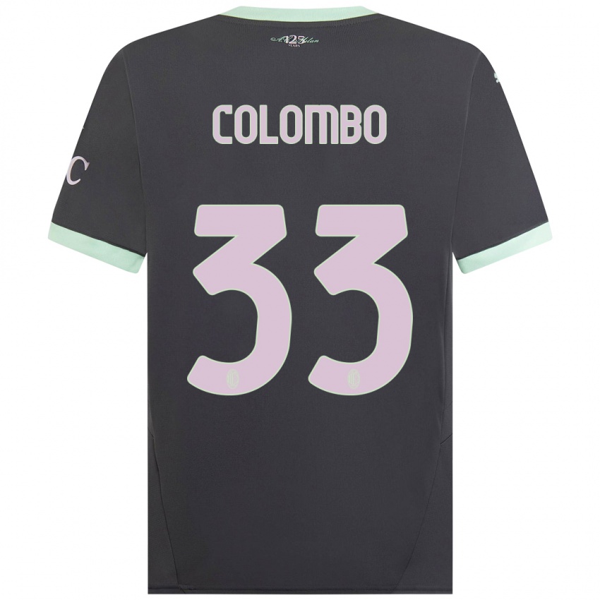 Niño Camiseta Federico Colombo #33 Gris Equipación Tercera 2024/25 La Camisa México