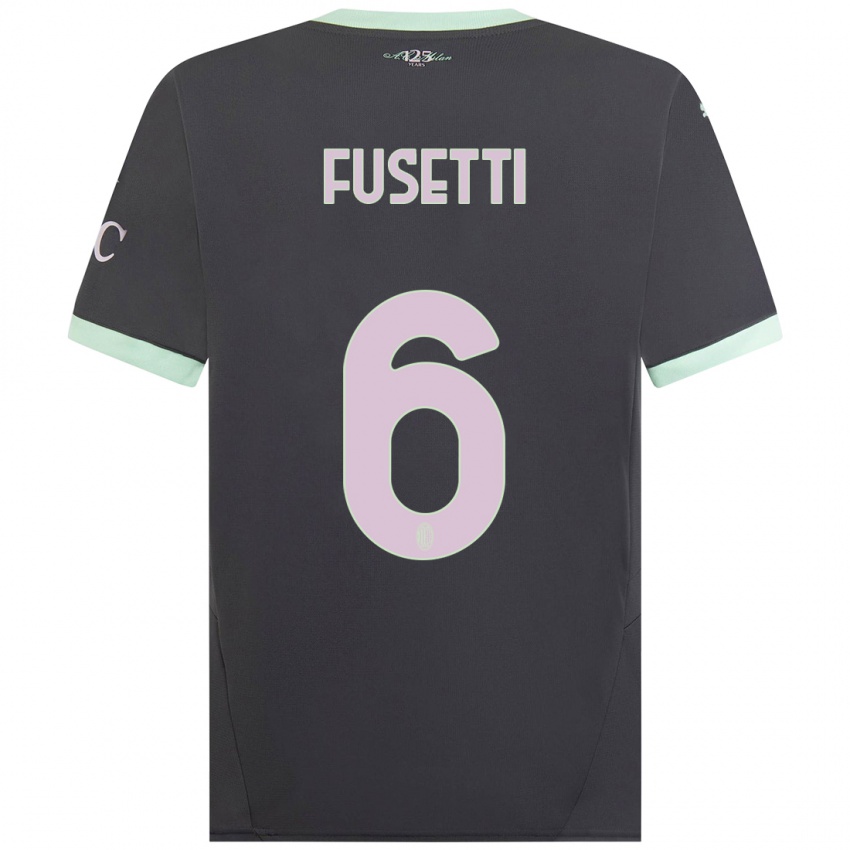 Niño Camiseta Laura Fusetti #6 Gris Equipación Tercera 2024/25 La Camisa México