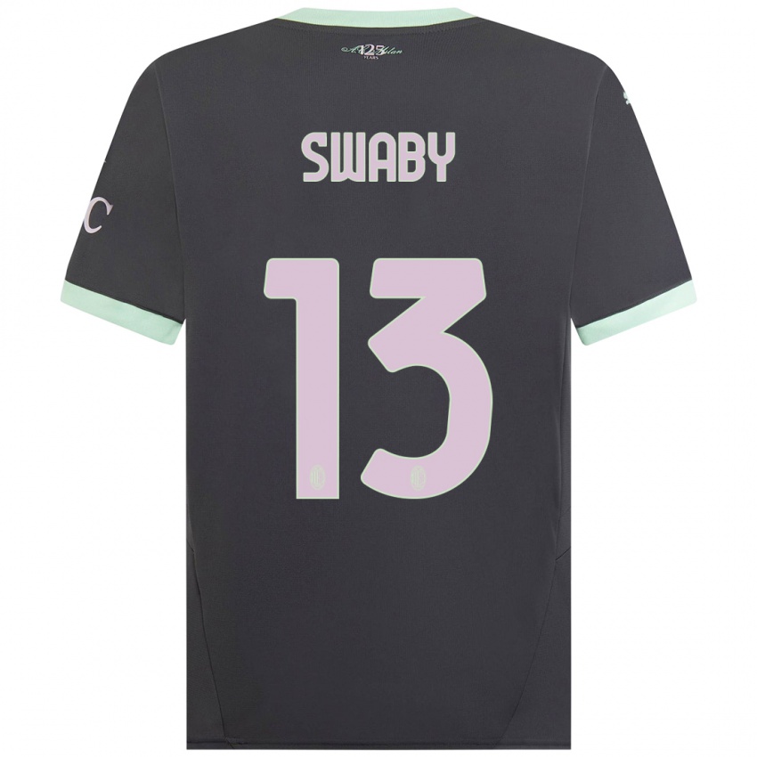 Niño Camiseta Allyson Swaby #13 Gris Equipación Tercera 2024/25 La Camisa México