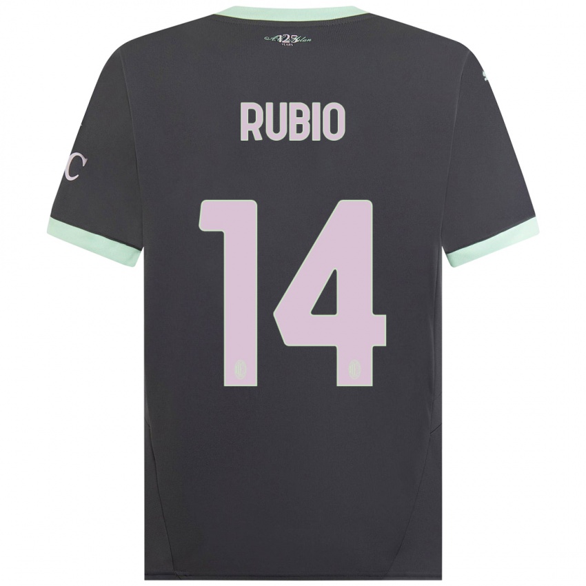 Niño Camiseta Silvia Rubio #14 Gris Equipación Tercera 2024/25 La Camisa México