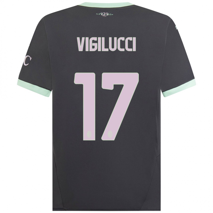 Niño Camiseta Valery Vigilucci #17 Gris Equipación Tercera 2024/25 La Camisa México