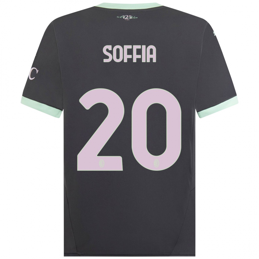 Niño Camiseta Angelica Soffia #20 Gris Equipación Tercera 2024/25 La Camisa México