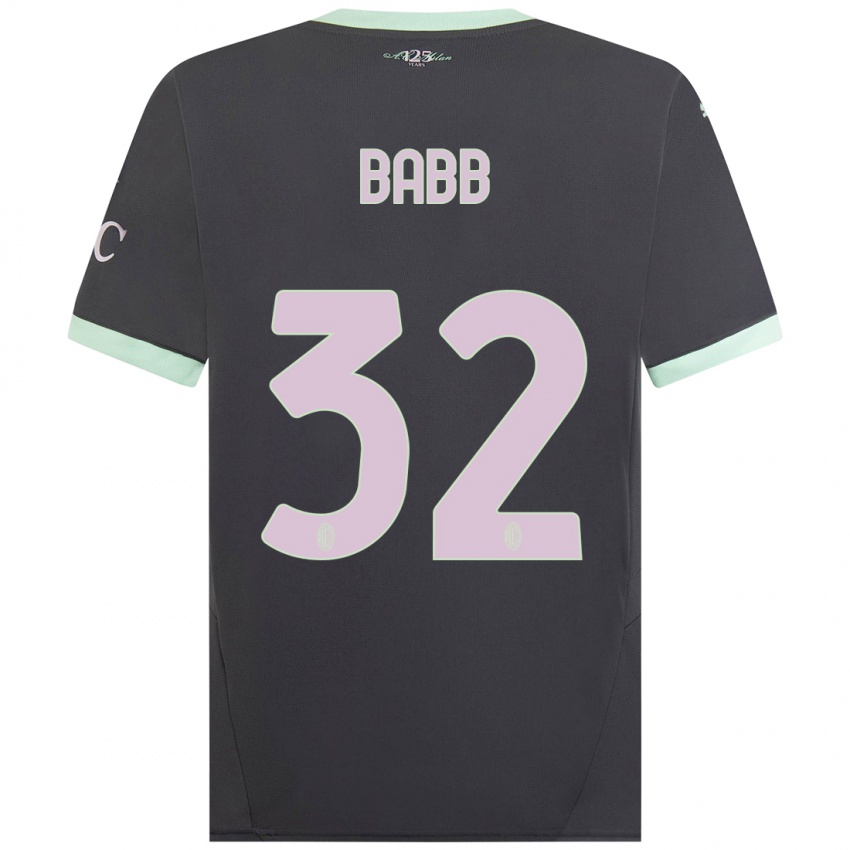 Niño Camiseta Selena Delia Babb #32 Gris Equipación Tercera 2024/25 La Camisa México