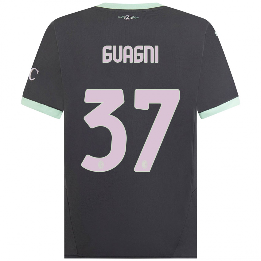 Niño Camiseta Alia Guagni #37 Gris Equipación Tercera 2024/25 La Camisa México