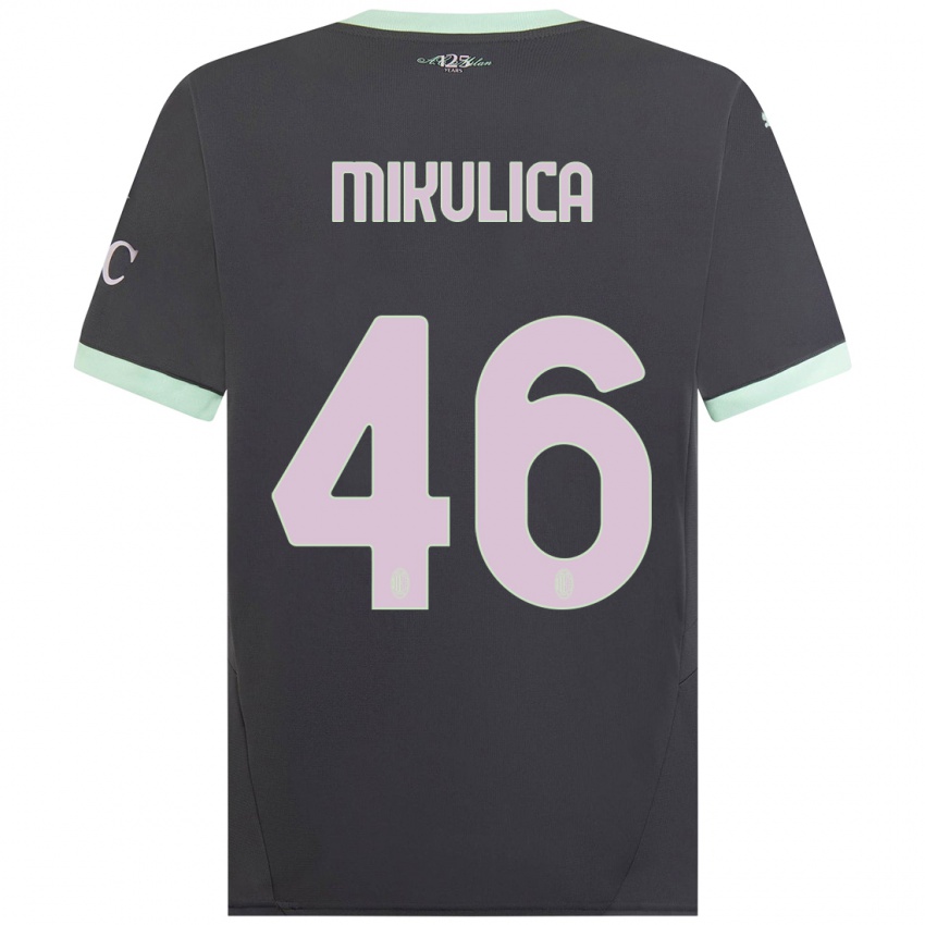 Niño Camiseta Petra Mikulica #46 Gris Equipación Tercera 2024/25 La Camisa México