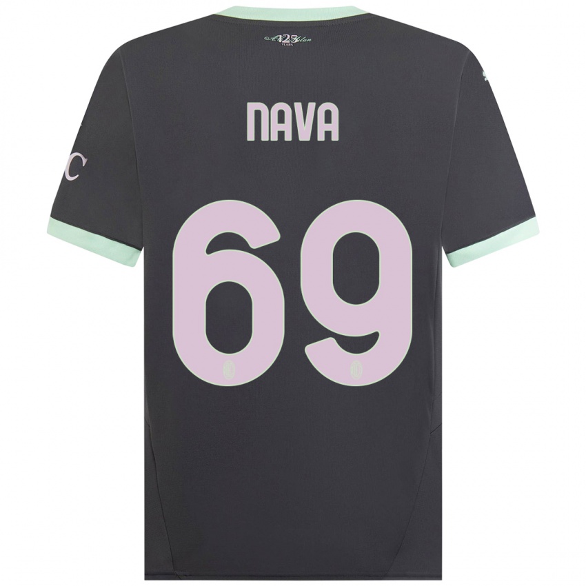 Niño Camiseta Lapo Nava #69 Gris Equipación Tercera 2024/25 La Camisa México