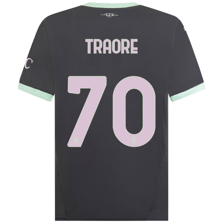 Niño Camiseta Chaka Traore #70 Gris Equipación Tercera 2024/25 La Camisa México