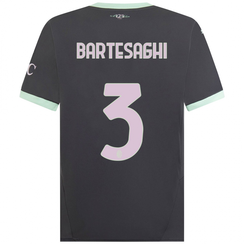 Niño Camiseta Davide Bartesaghi #3 Gris Equipación Tercera 2024/25 La Camisa México