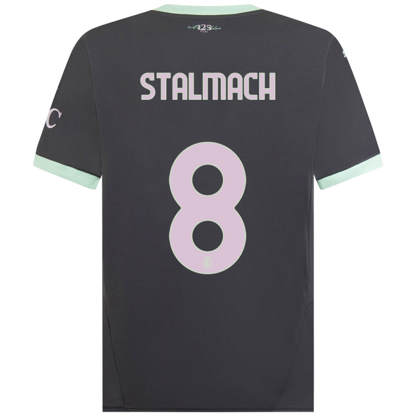 Niño Camiseta Dariusz Stalmach #8 Gris Equipación Tercera 2024/25 La Camisa México