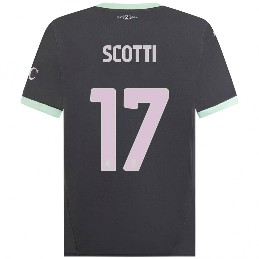 Niño Camiseta Filippo Scotti #17 Gris Equipación Tercera 2024/25 La Camisa México