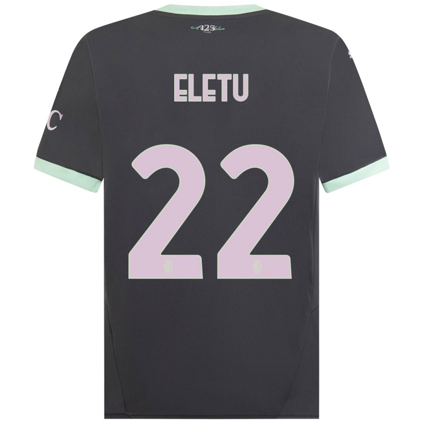 Niño Camiseta Victor Eletu #22 Gris Equipación Tercera 2024/25 La Camisa México