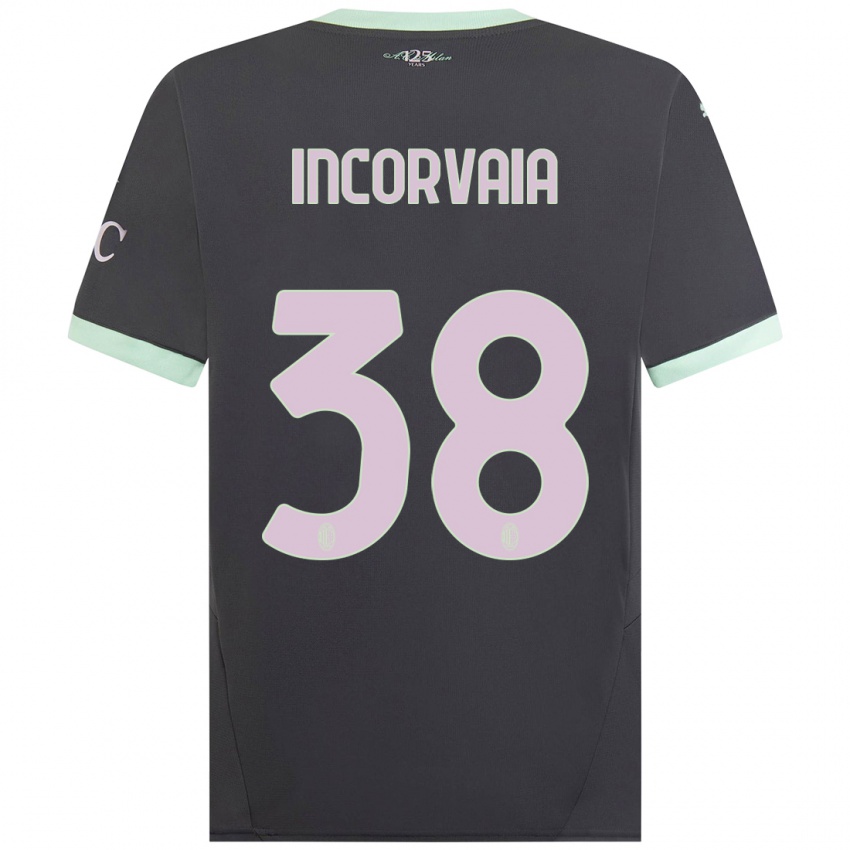 Niño Camiseta Giovanni Incorvaia #38 Gris Equipación Tercera 2024/25 La Camisa México