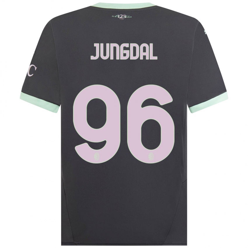 Niño Camiseta Andreas Jungdal #96 Gris Equipación Tercera 2024/25 La Camisa México