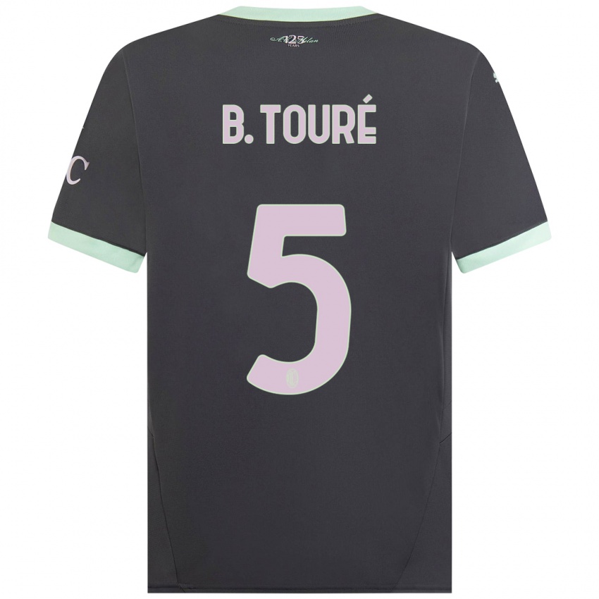 Niño Camiseta Fode Ballo-Toure #5 Gris Equipación Tercera 2024/25 La Camisa México