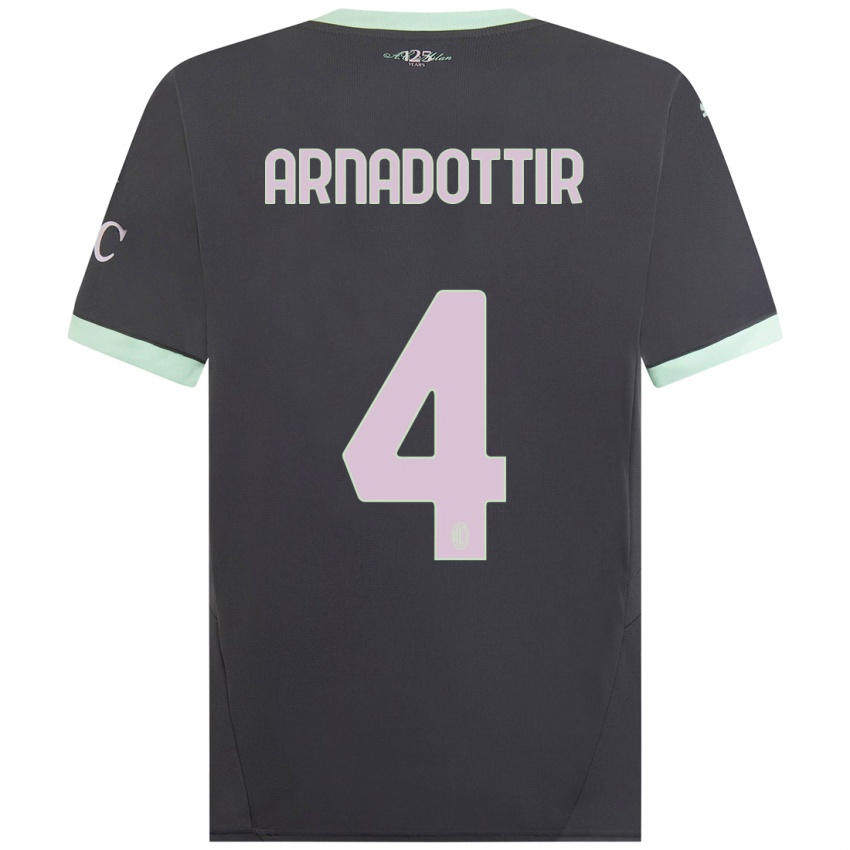 Niño Camiseta Guony Arnadottir #4 Gris Equipación Tercera 2024/25 La Camisa México