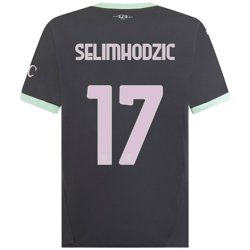 Niño Camiseta Noa Selimhodzic #17 Gris Equipación Tercera 2024/25 La Camisa México